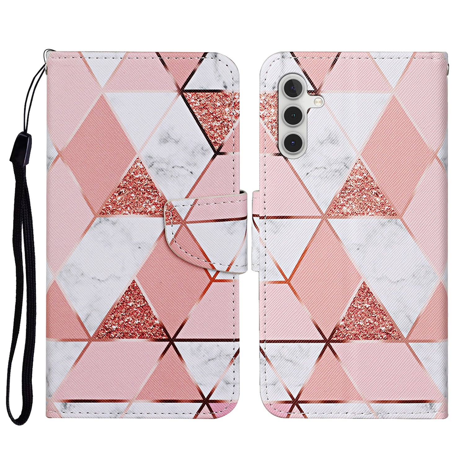 Pattern Printing PU Leather Cover for Samsung Galaxy S23 FE Cross Texture Wallet Phone Case with Strap Pattern Printing PU Leather Cover for Samsung Galaxy S23 FE Cross Texture Wallet Phone Case with Strap